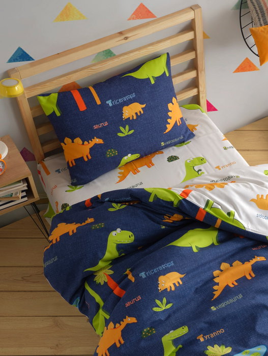 L'essentiel linge de maison Juego de funda de edredón individual - Azul oscuro